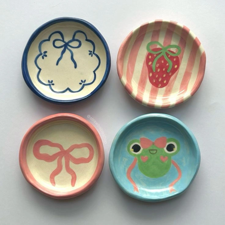 Sweet Bow Ceramic Plate | Piring Keramik Cute Motif